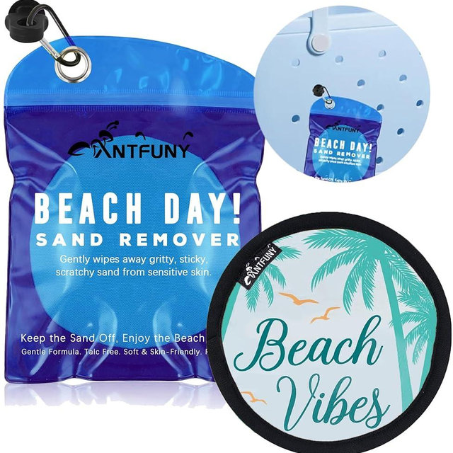 Sand Remover for Beach Cleaner Eraser for Family Kids Women Wipe Off Mitt Duster Brush Trip Honeymoon Essential Gift Costa Rica Must Haves Resort Rio de Janeiro Bahamas Punta Cana Towel Beach Vibes
