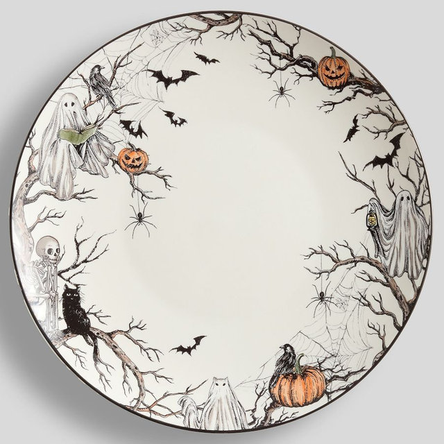 Midnight Manor Stoneware Dinner Plates, Set of 4 - Multi