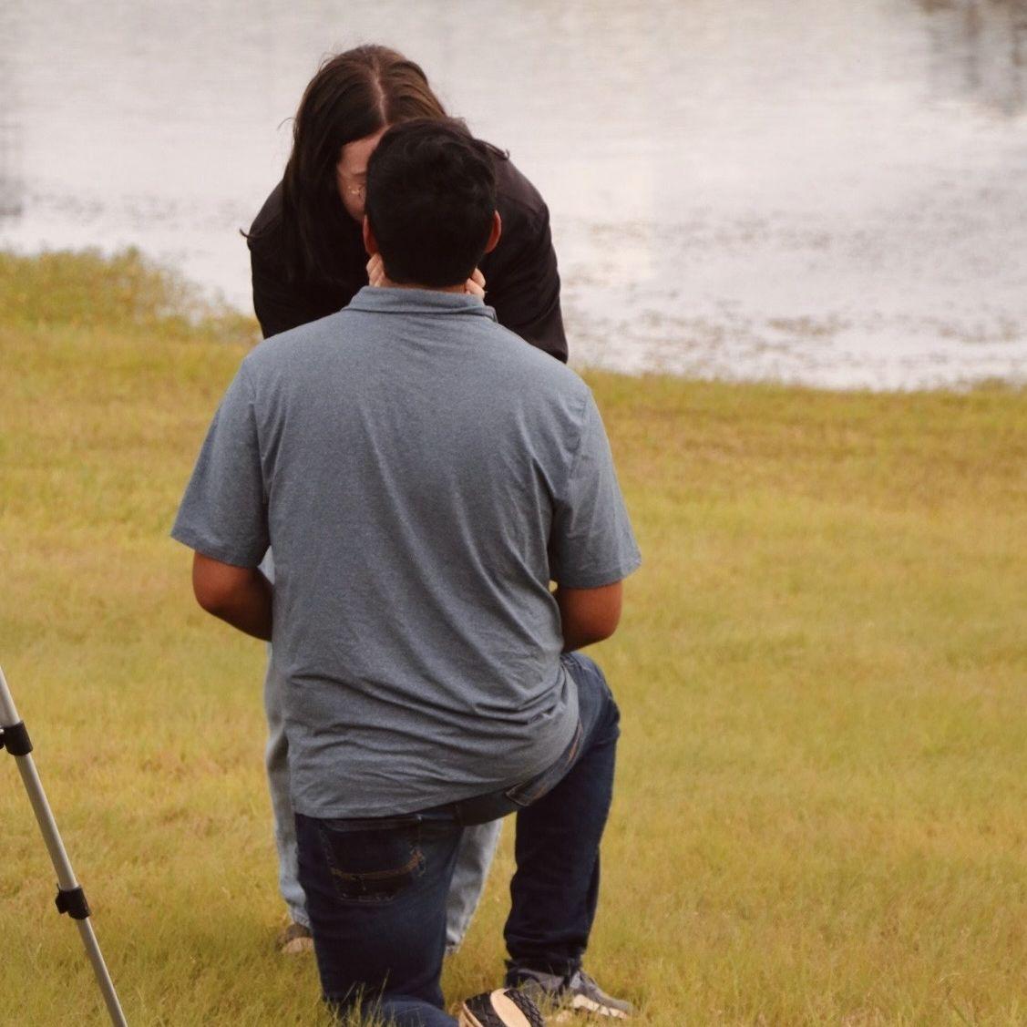 One of the pictures from our proposal at Camp Crossway in Pawnee, OK!
¡Una de las fotos de nuestra propuesta en Camp Crossway en Pawnee, Oklahoma!