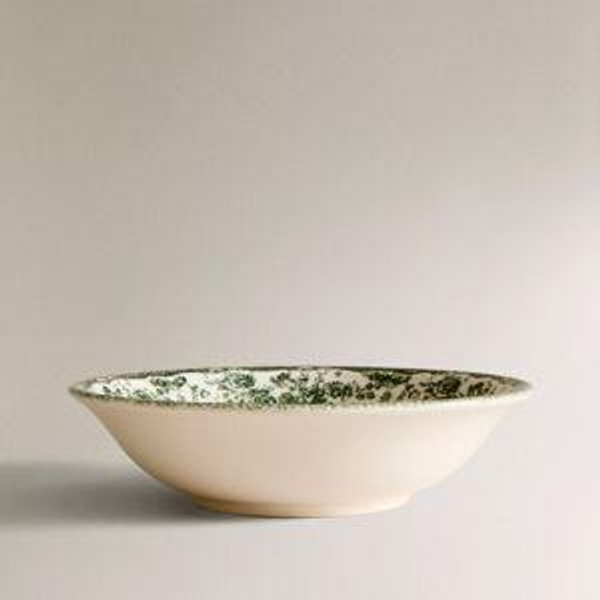 FLORAL EARTHENWARE BOWL