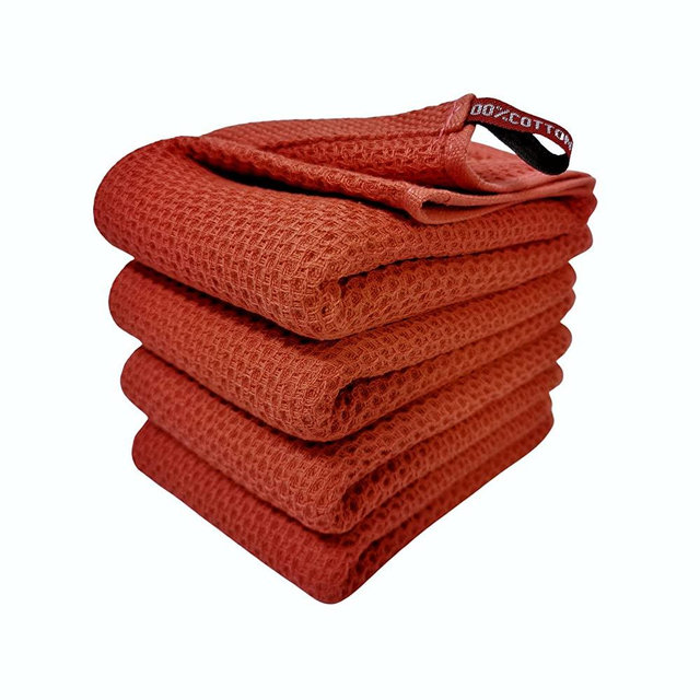 Aneway Kitchen Towels 100% Cotton Waffle Weave Dish Towel for Cleaning Drying Dishes Extra Absorbent and Soft, Dish Cloth,13 x 28 in, 4 Pack