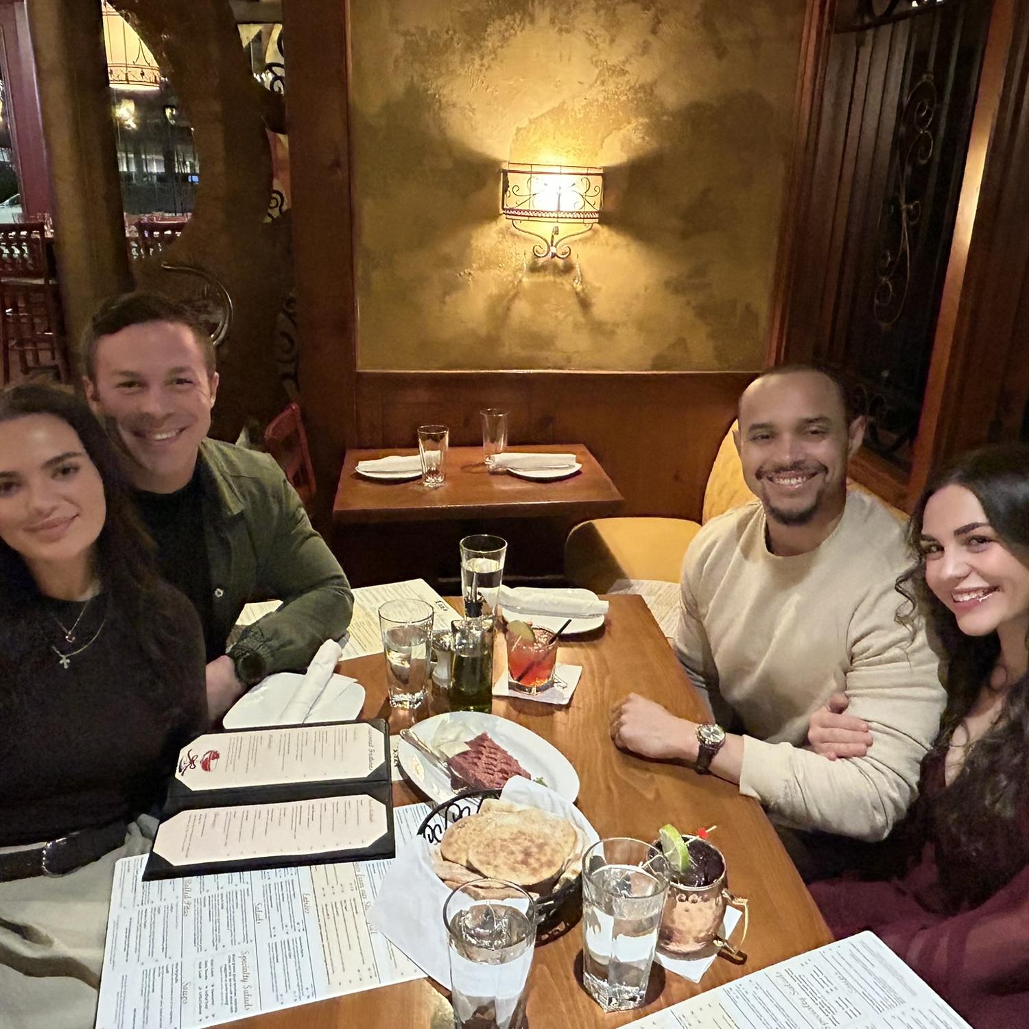 February 2026: 1st Valentine’s Day & double date with some of our best friends, Sarah and Chas!