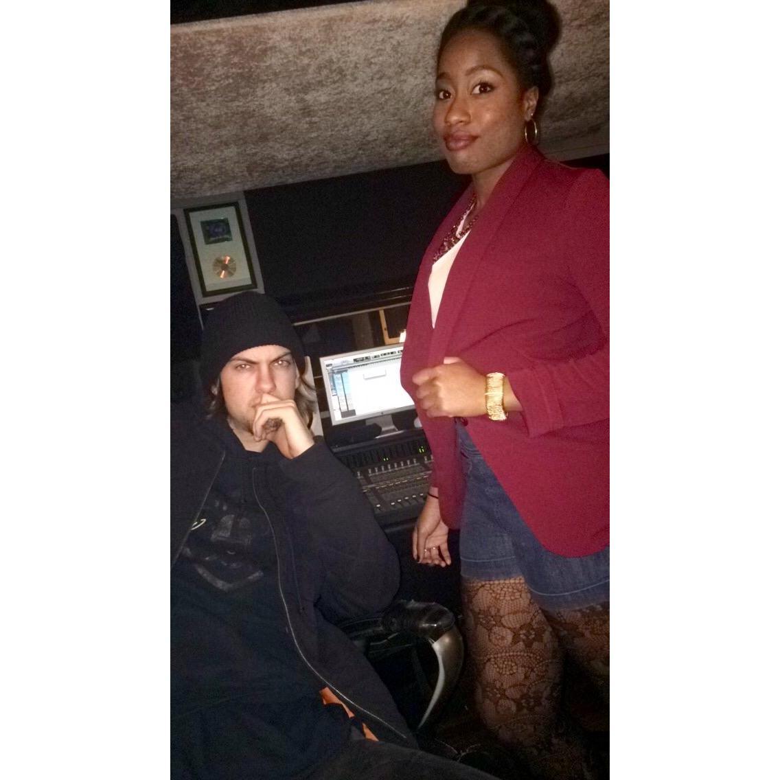 I met him in the studio & joined in on a song.