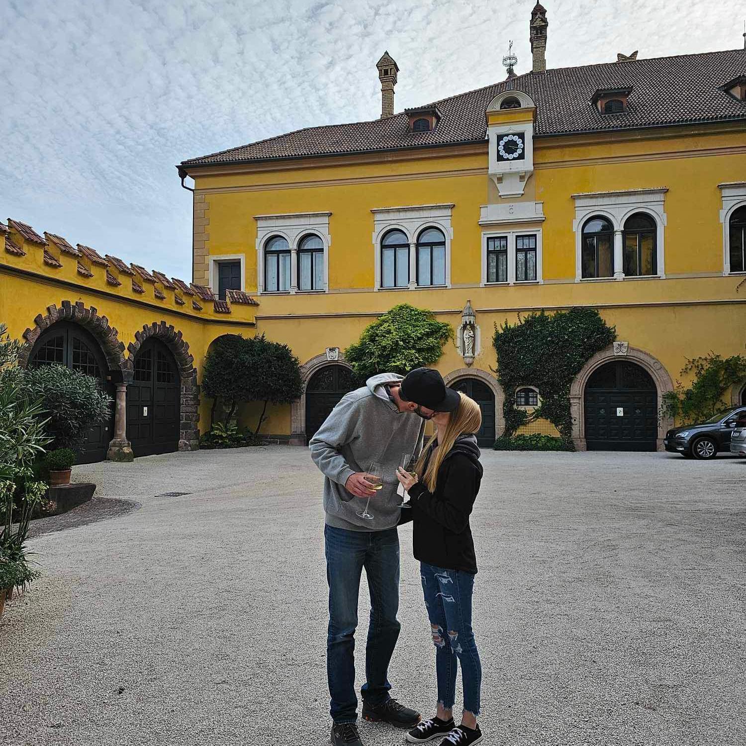 Winery in Italy after getting engaged!