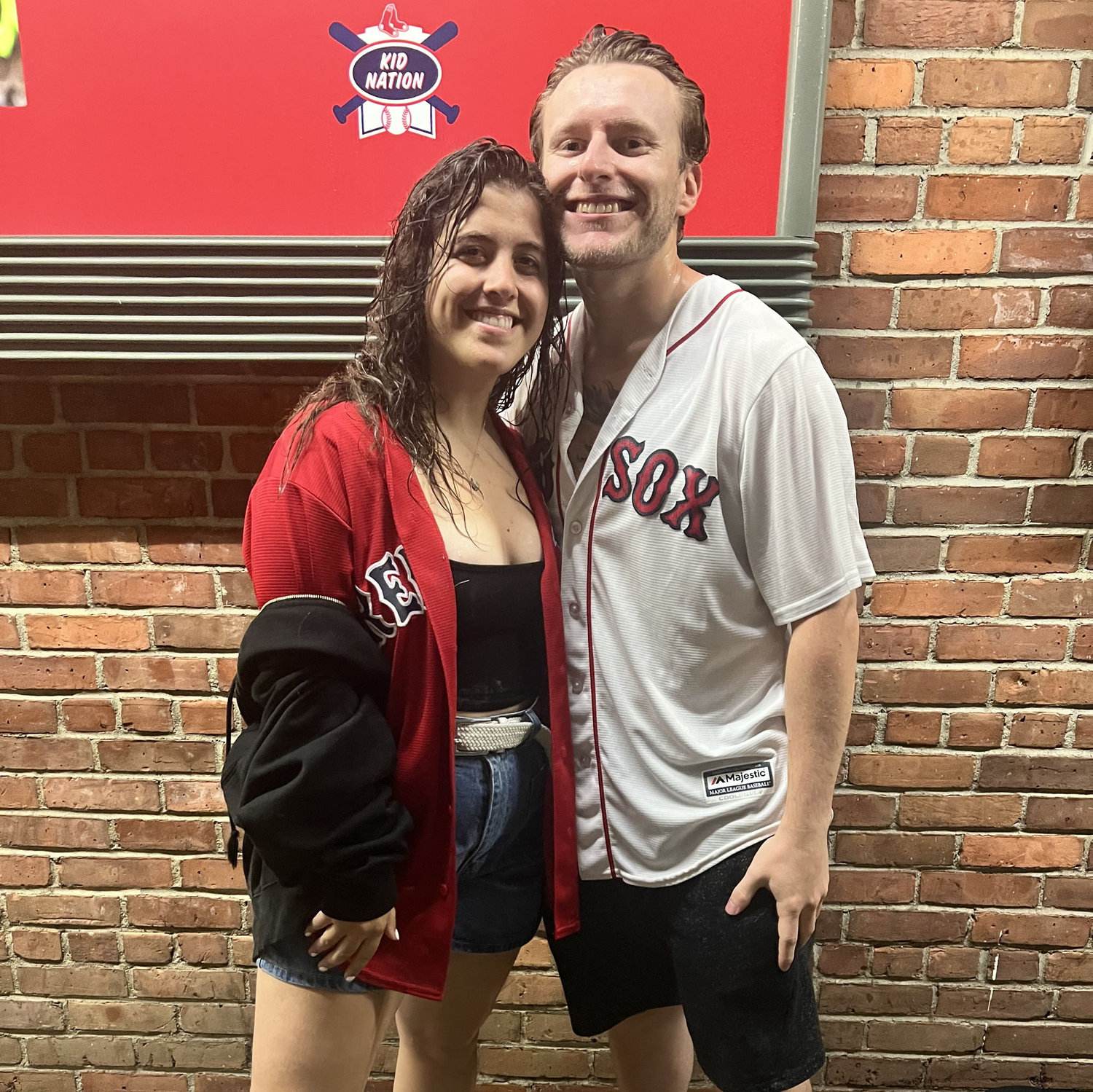 Rainy Fenway Red Sox game