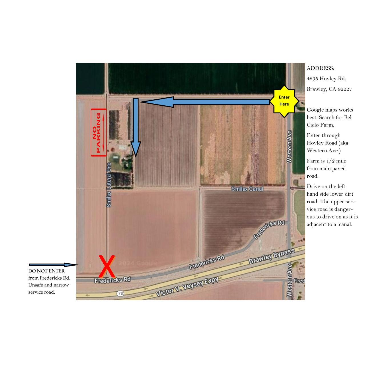 Directions to the venue.