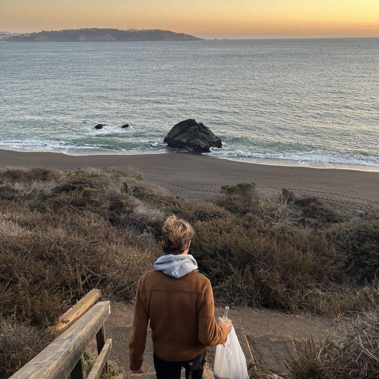 10/27/23 Our first date together, I had a feeling it was going to be a good one. Burritos, jarritos, and the sunset at the beach... It was perfect.