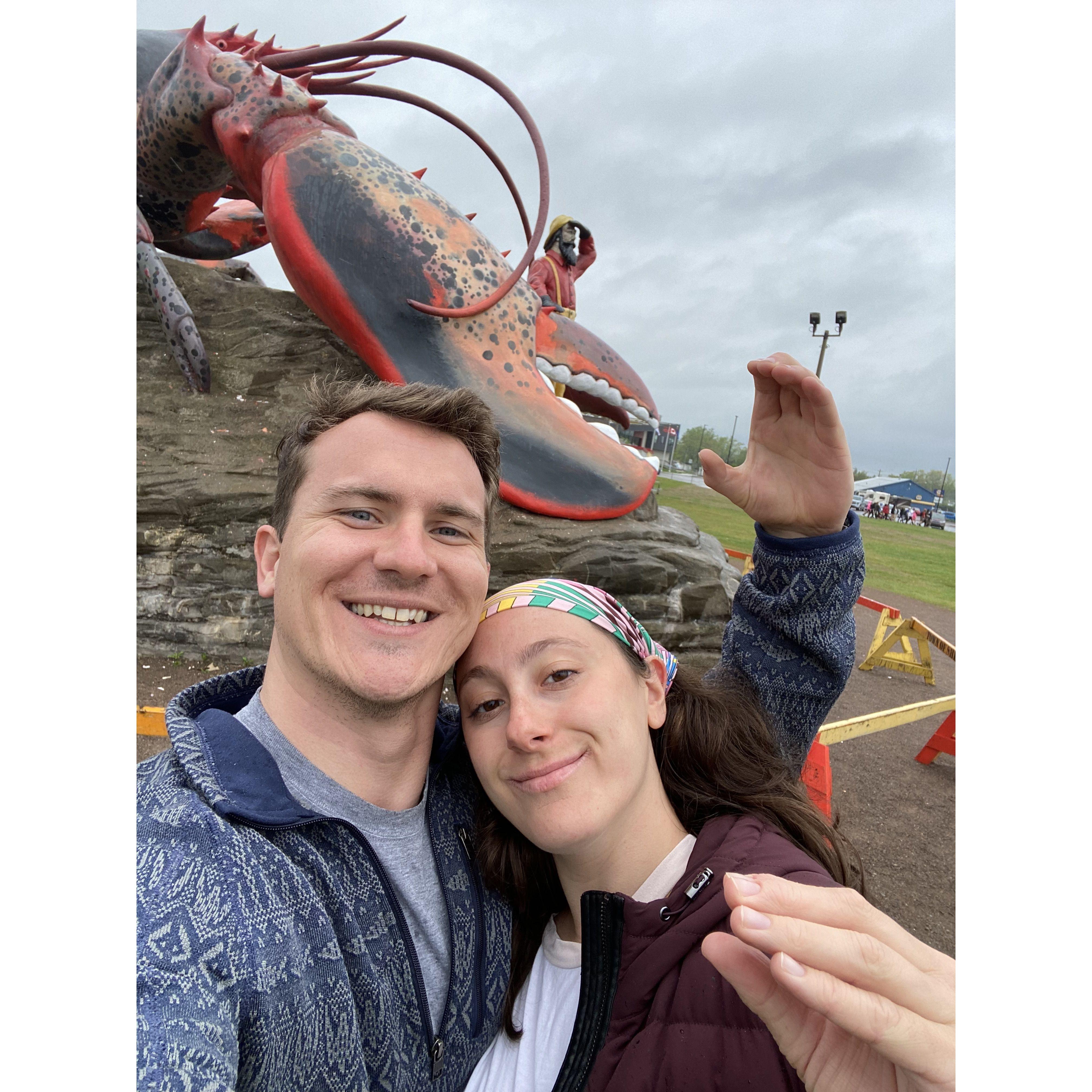 Confusing the town with the largest lobster statue for the town that is known for their edible lobster