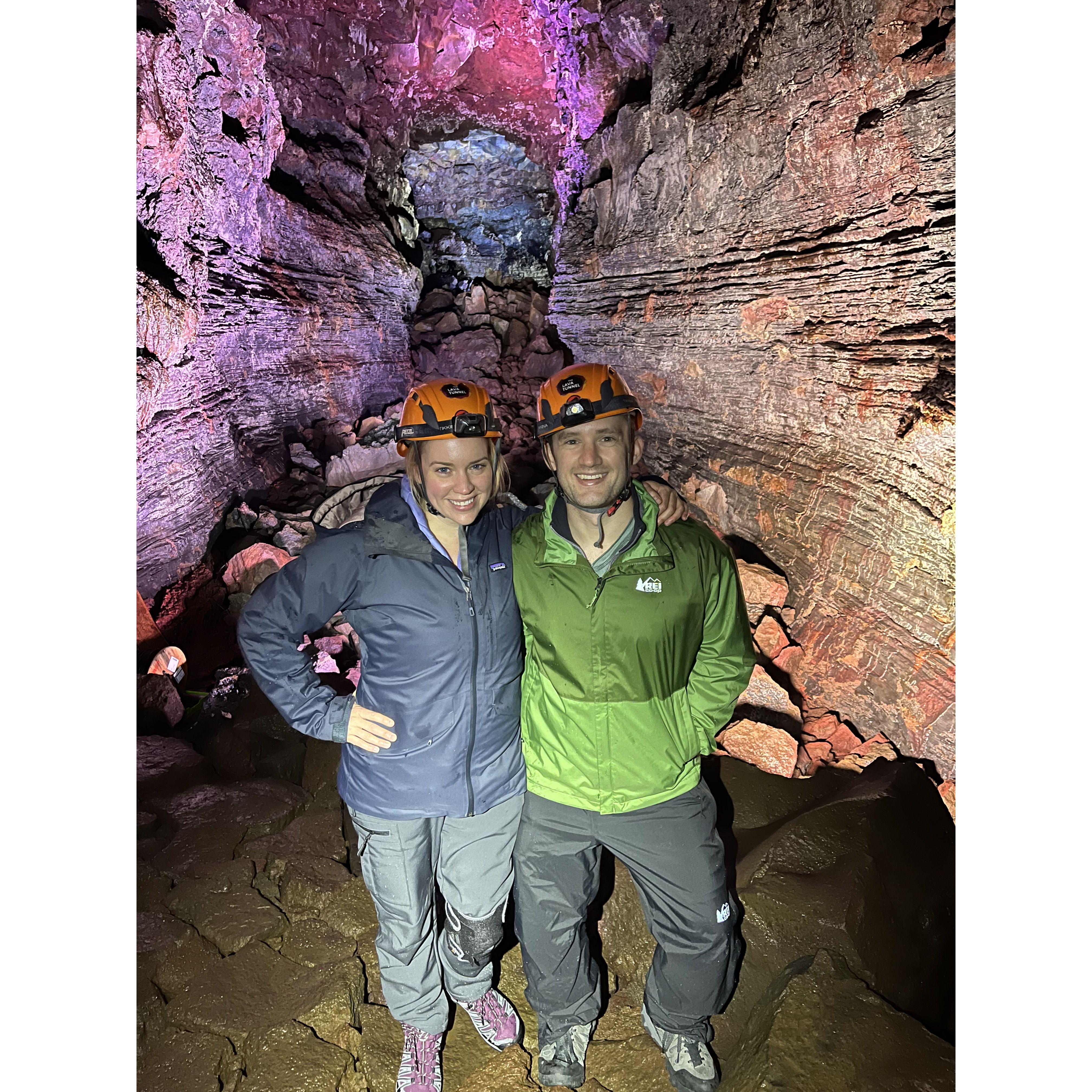 Spelunking in Iceland