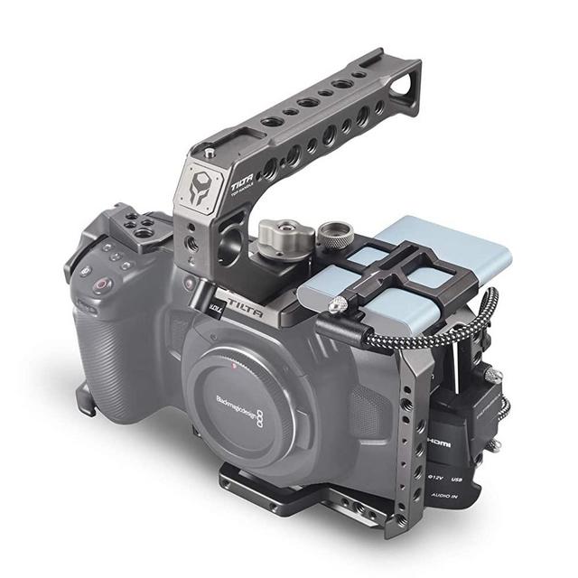 (Tilta Gray) TILTA TA-T01-B-G BMPCC 4K Cage Blackmagic Pocket Cinema Camera 4K Rig (Basic Kit)