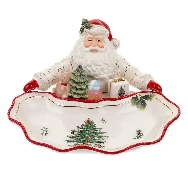 Spode® Christmas Tree Gold Santa Dish