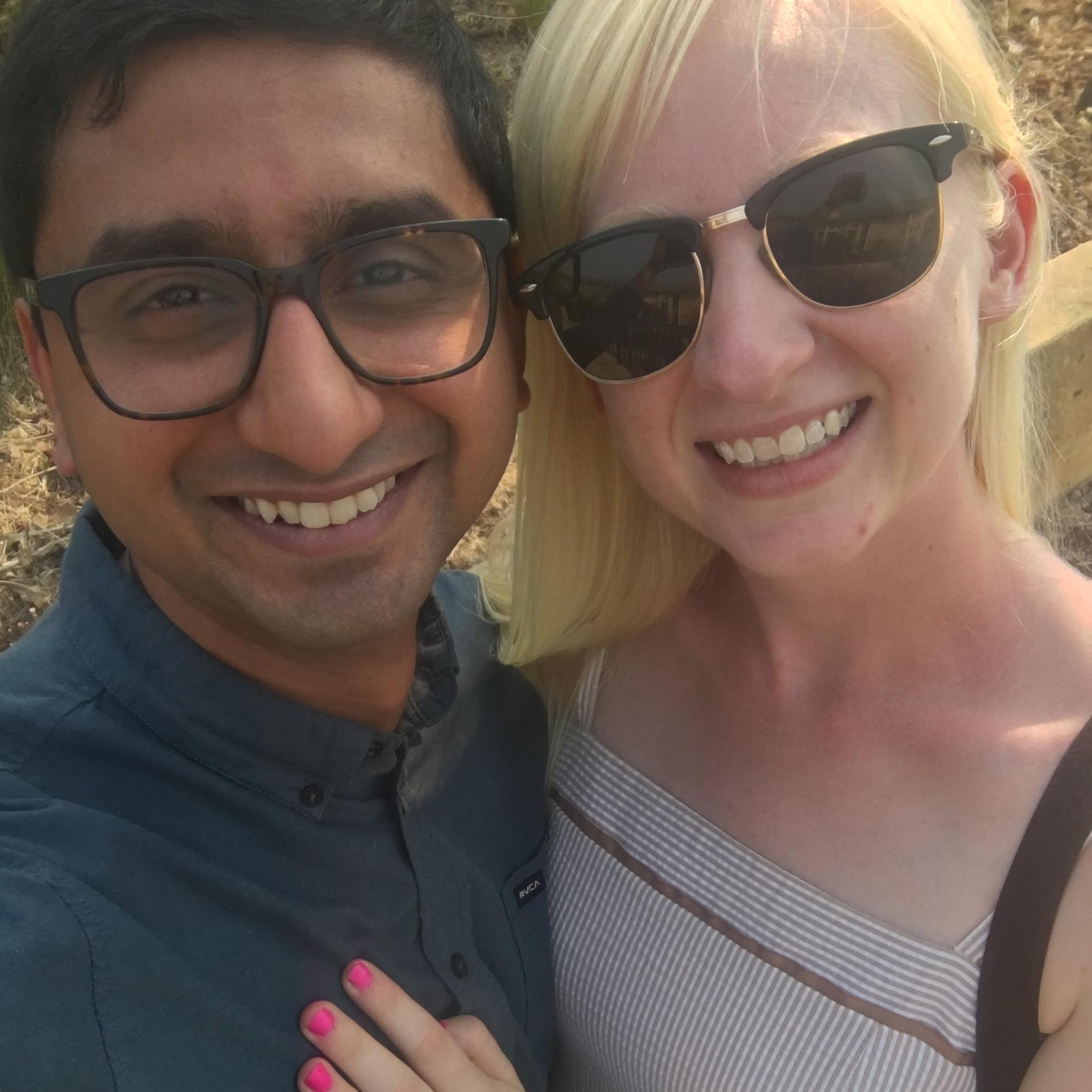 Our first picture as an engaged couple.