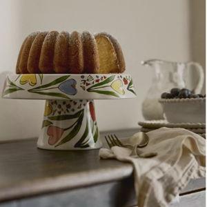 The Mud Fairy Blooming Hearts Stoneware Cake Stand