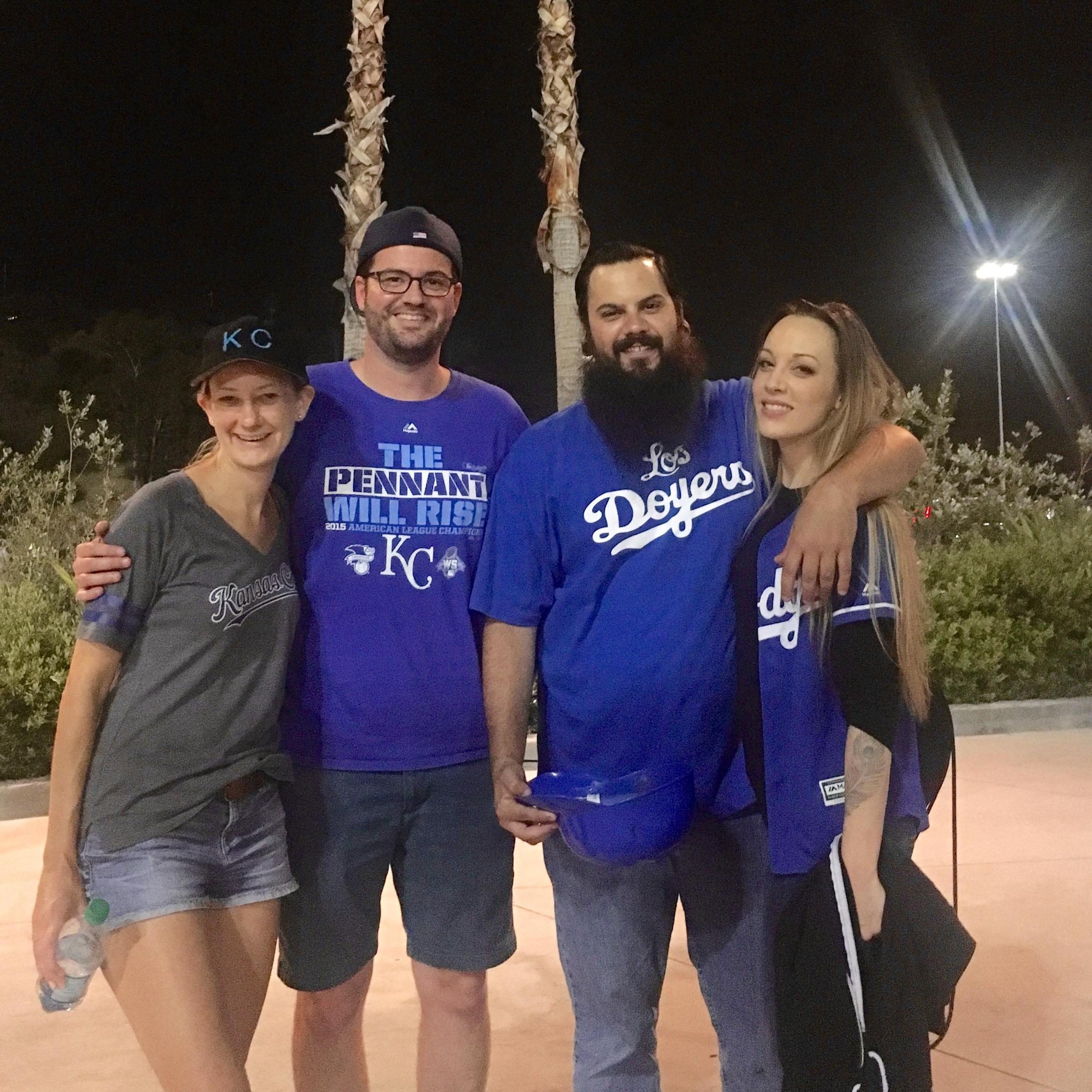 Royals vs. Dodgers. Dodgers won. R+L and Johnny Blaze Felix and his awesome girlfriend Kelsie!