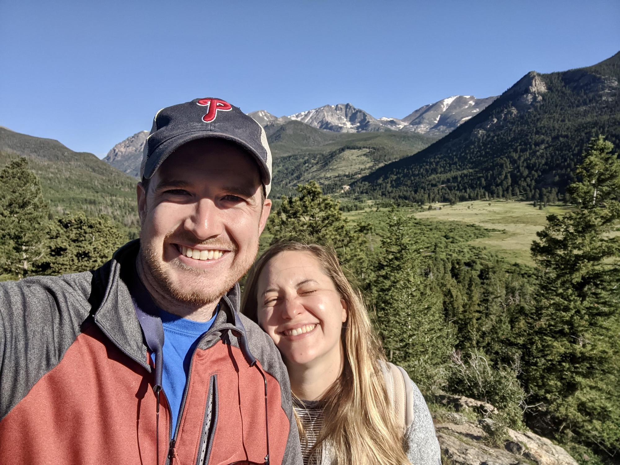 Freshly engaged at Rocky Mountain National Park, July 2022