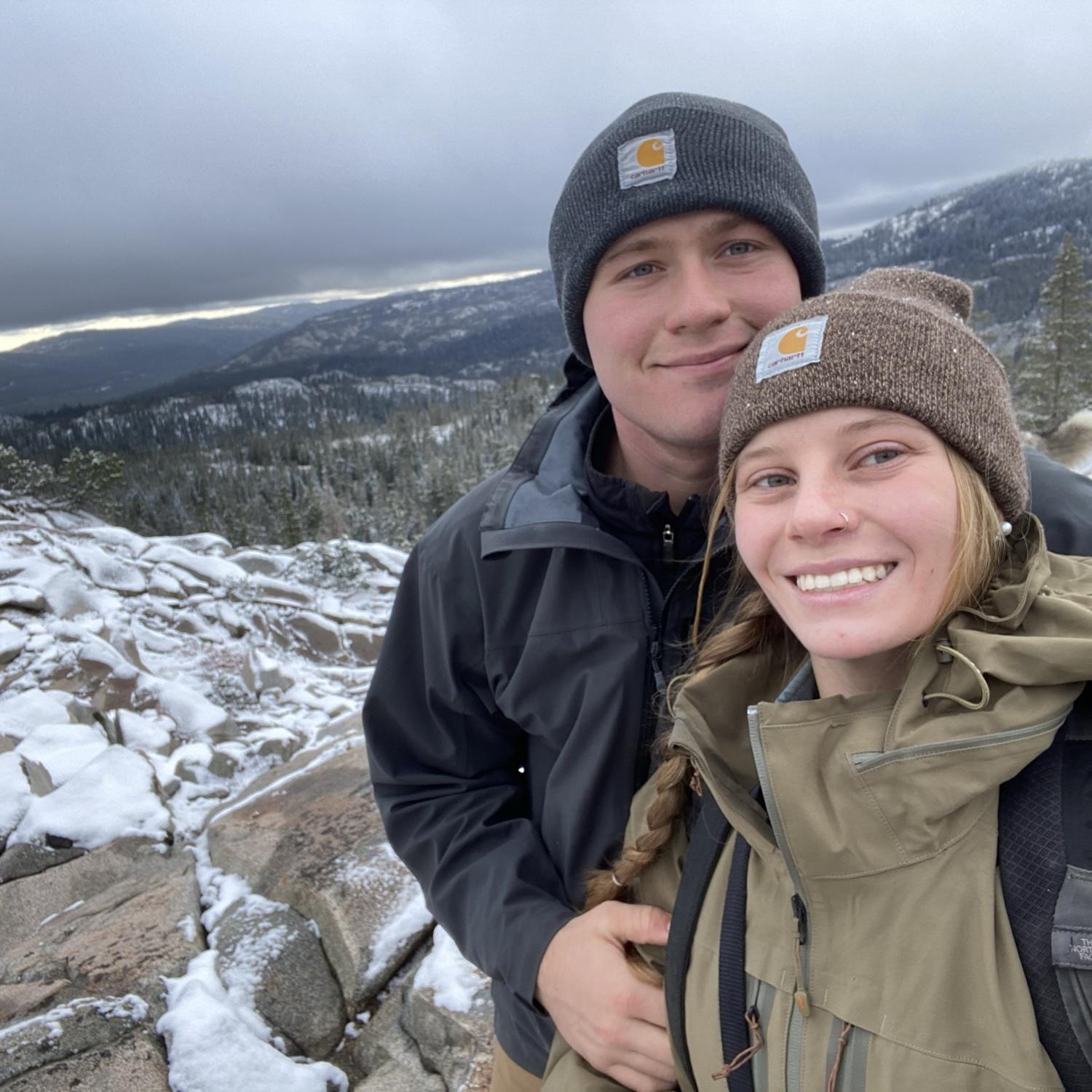 Hiking in the snow!