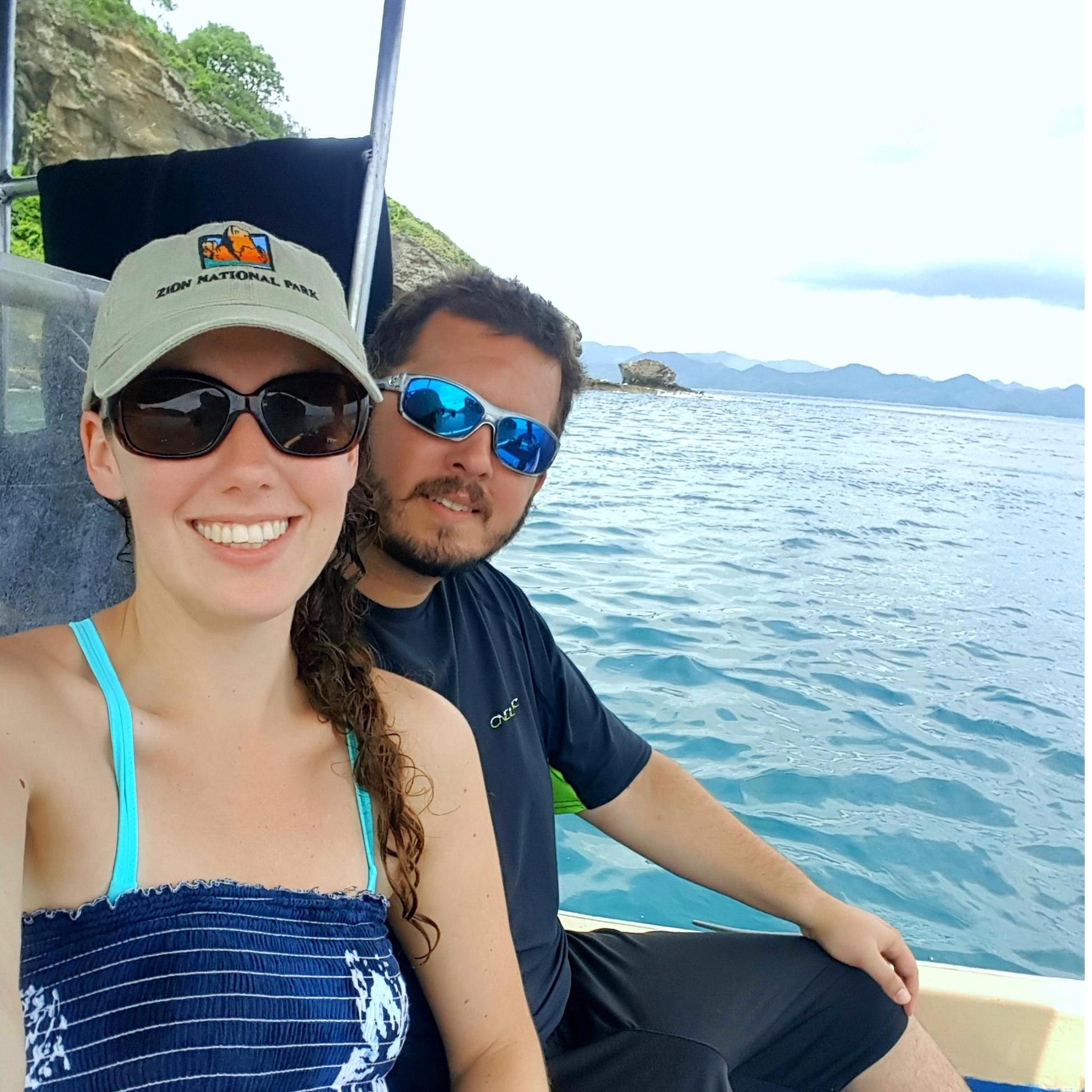 first time scuba diving together in Costa Rica.