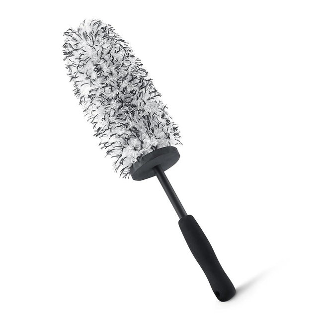 Amazon Basics Microfiber Wheel Cleaner Brush, for Rim Cleaning and Car Detailing, 16.54'' Length, Gray