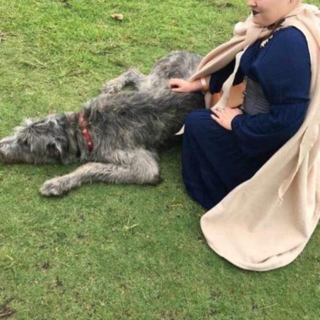 Dog! Ok outfit for one or two people to wear but let’s keep the navy down. Bride: reminder to buy cloaks.