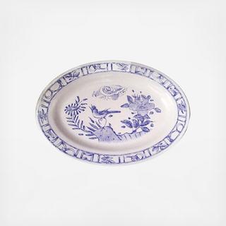 Oiseau Bleu Oval Platter