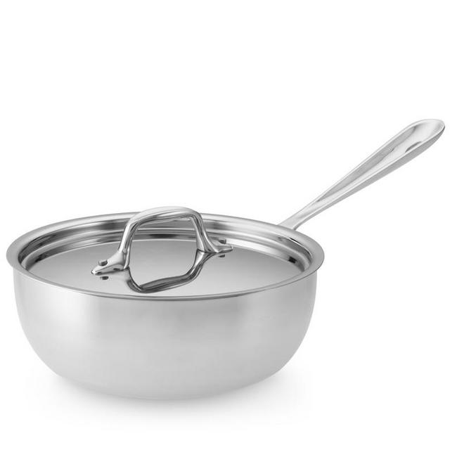 All-Clad D3 Tri-Ply Stainless-Steel Saucier, 2-Qt.