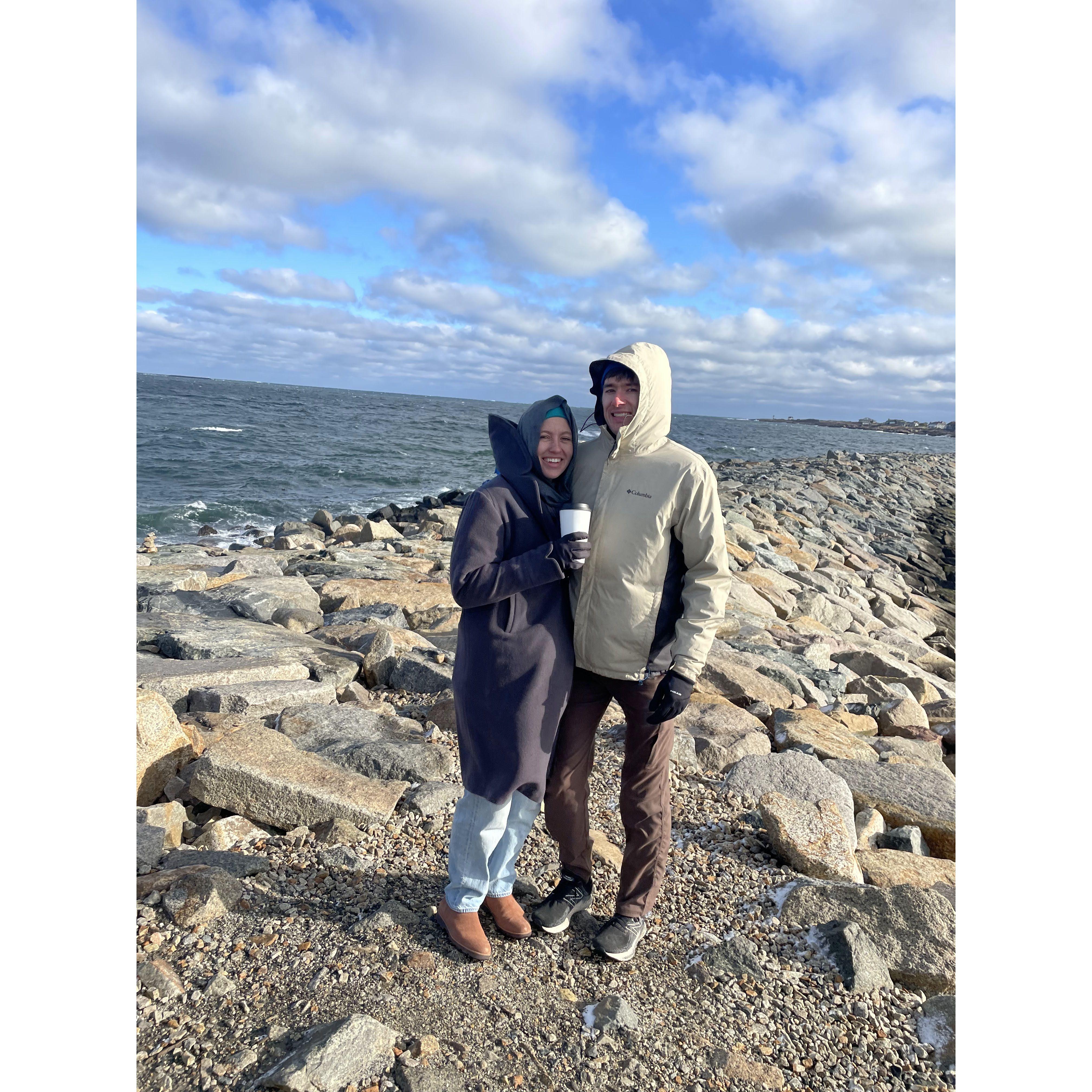Trip up to Boston in Winter to see family. 30 degrees out with 30 mph makes for a chilly day on the water!