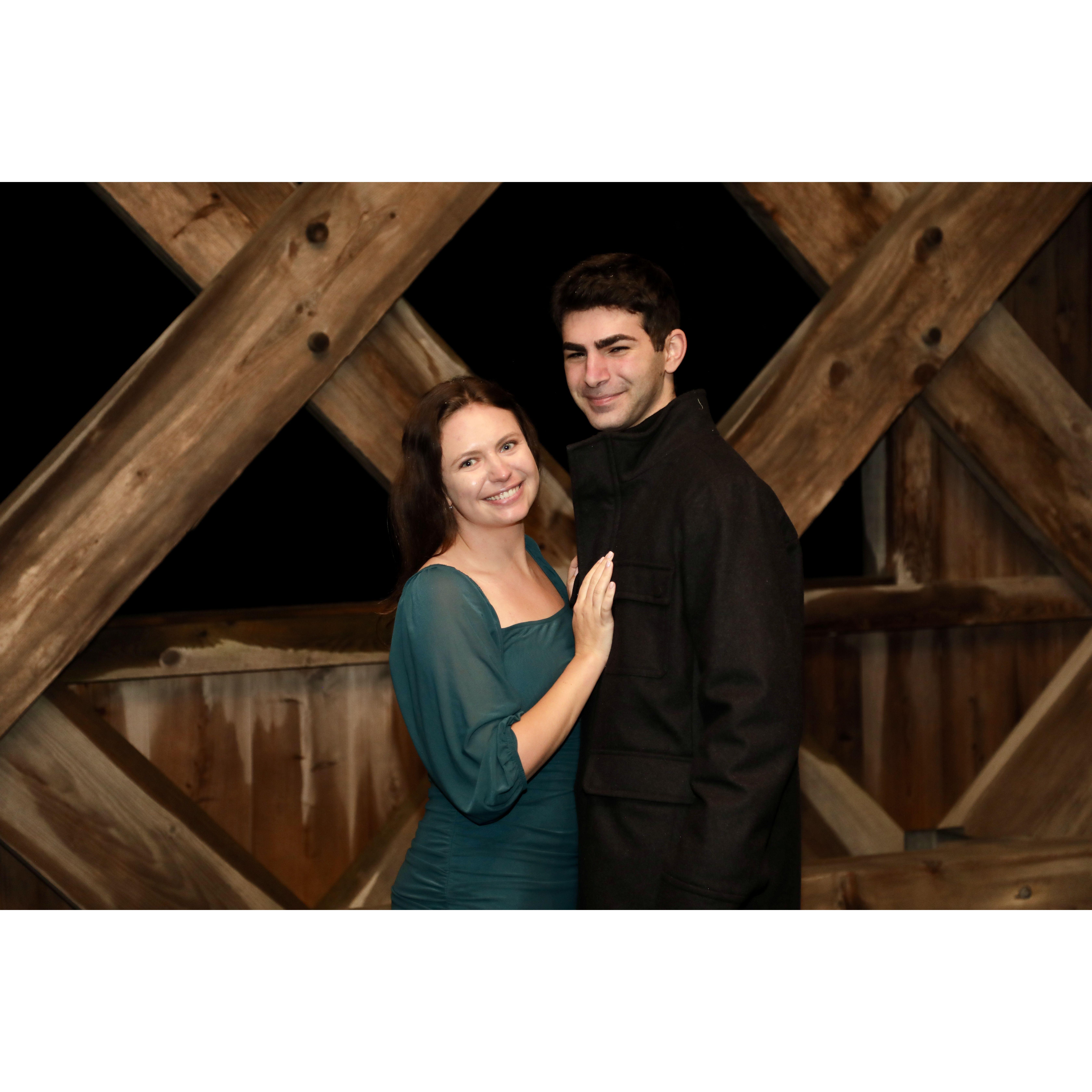 The day of our engagement in Vermont