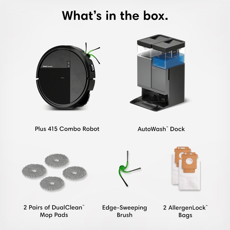 iRobot, Roomba® Plus 415 Combo Robot + AutoWash G285020 | Zola