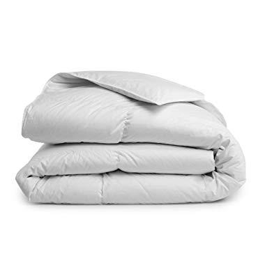 Brooklinen Down Alternative Comforter – 100 Percent Hypoallergenic – 400 Thread Count Cotton Sateen Shell with Baffle Box Construction – Vegan & Allergy Friendly – Lightweight Warmth – Full/Queen