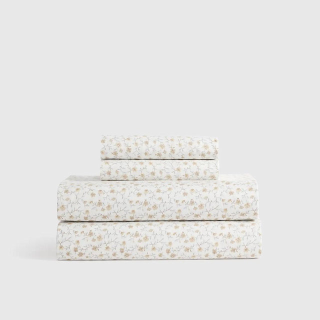Organic Crisp Percale Sheet Set Toffee Florette