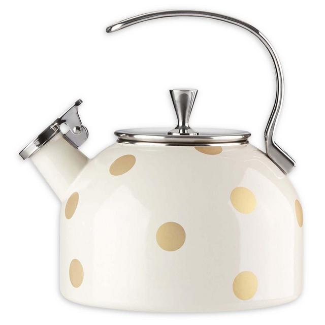 kate spade new york Deco Dot Gold 2.5 qt. Tea Kettle