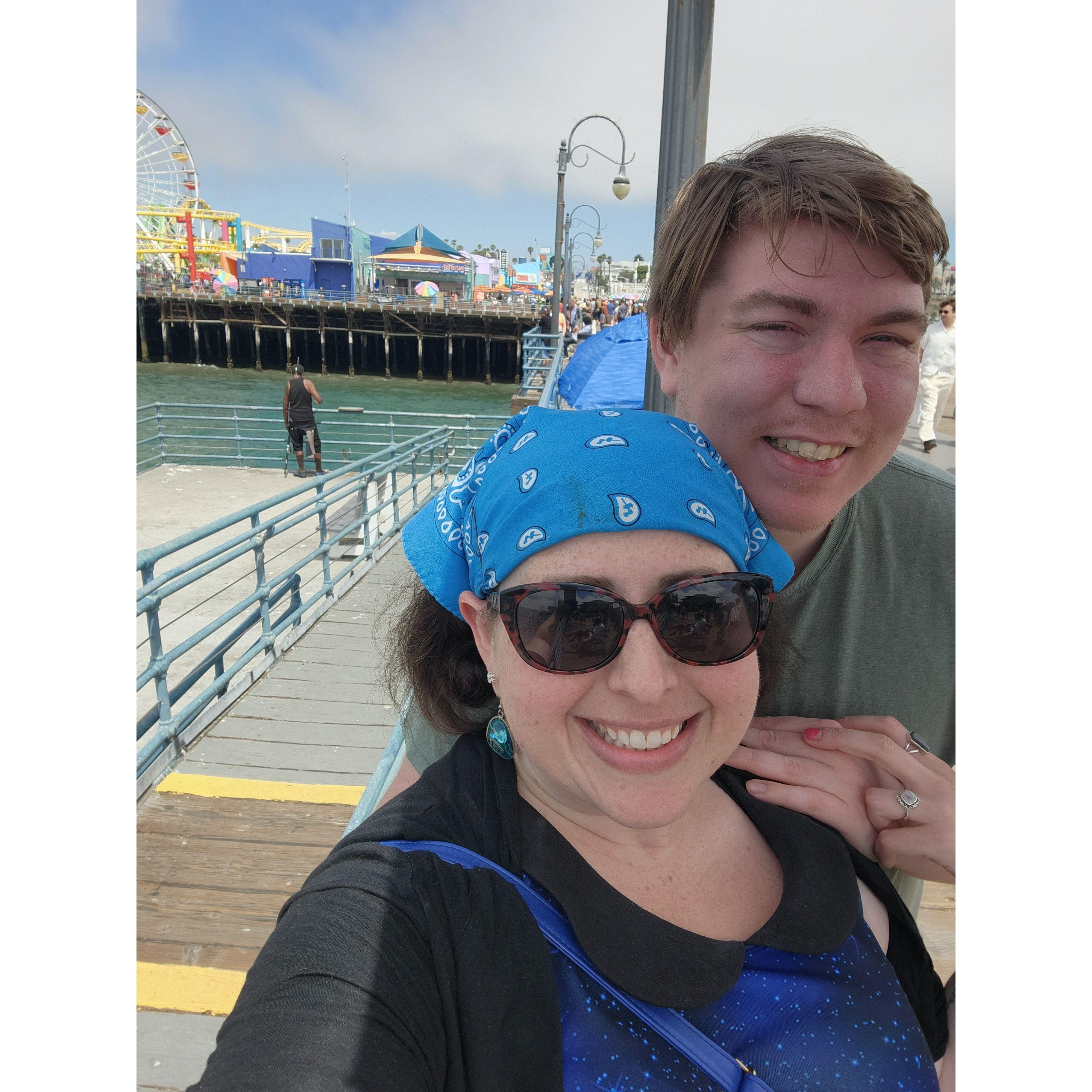 Baby's first Santa Monica Pier!