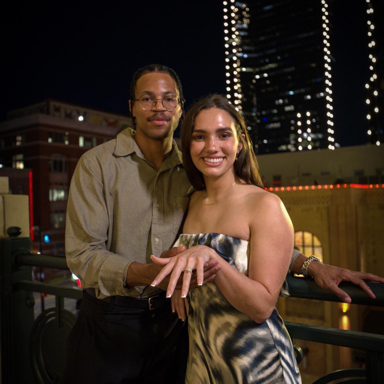 After Lewis proposed at Bass Performance Hall in Fort Worth