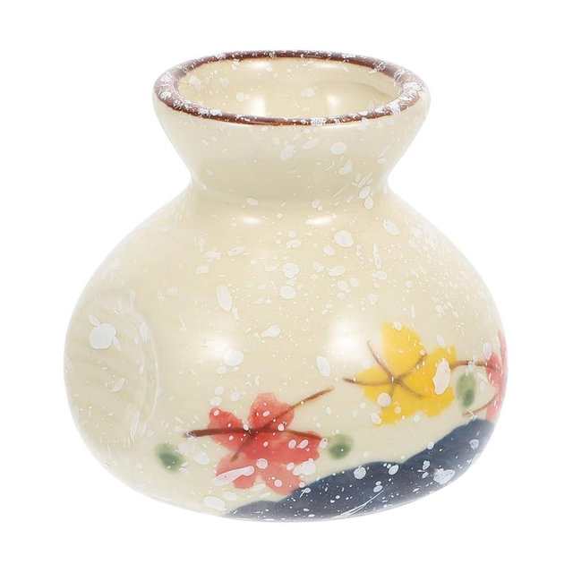 FAVOMOTO Ceramic Toothpick Holder, Toothpick Dispenser Mini Vase Toothpick Holders Decorative Vintage Desk Vase Toothpick Box Toothpick Holder Dispenser Ceramic for Home Cafe Restaurant