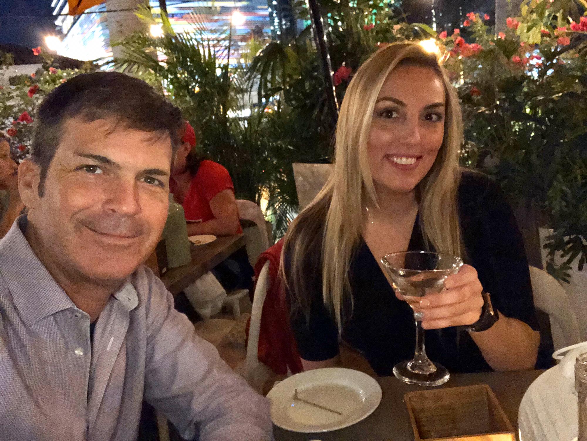 Miami rooftop dinner date