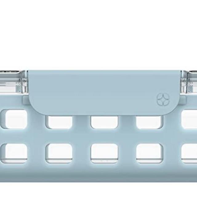 Ello DuraGlass BPA-Free Glass Food Storage Containers with Lids and Silicone Protection, 3.4 Cup, Dusty Blue