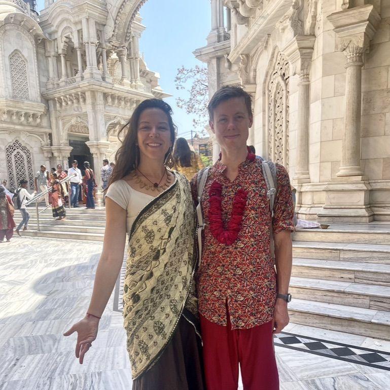 a very happy day in Vrindavan, India