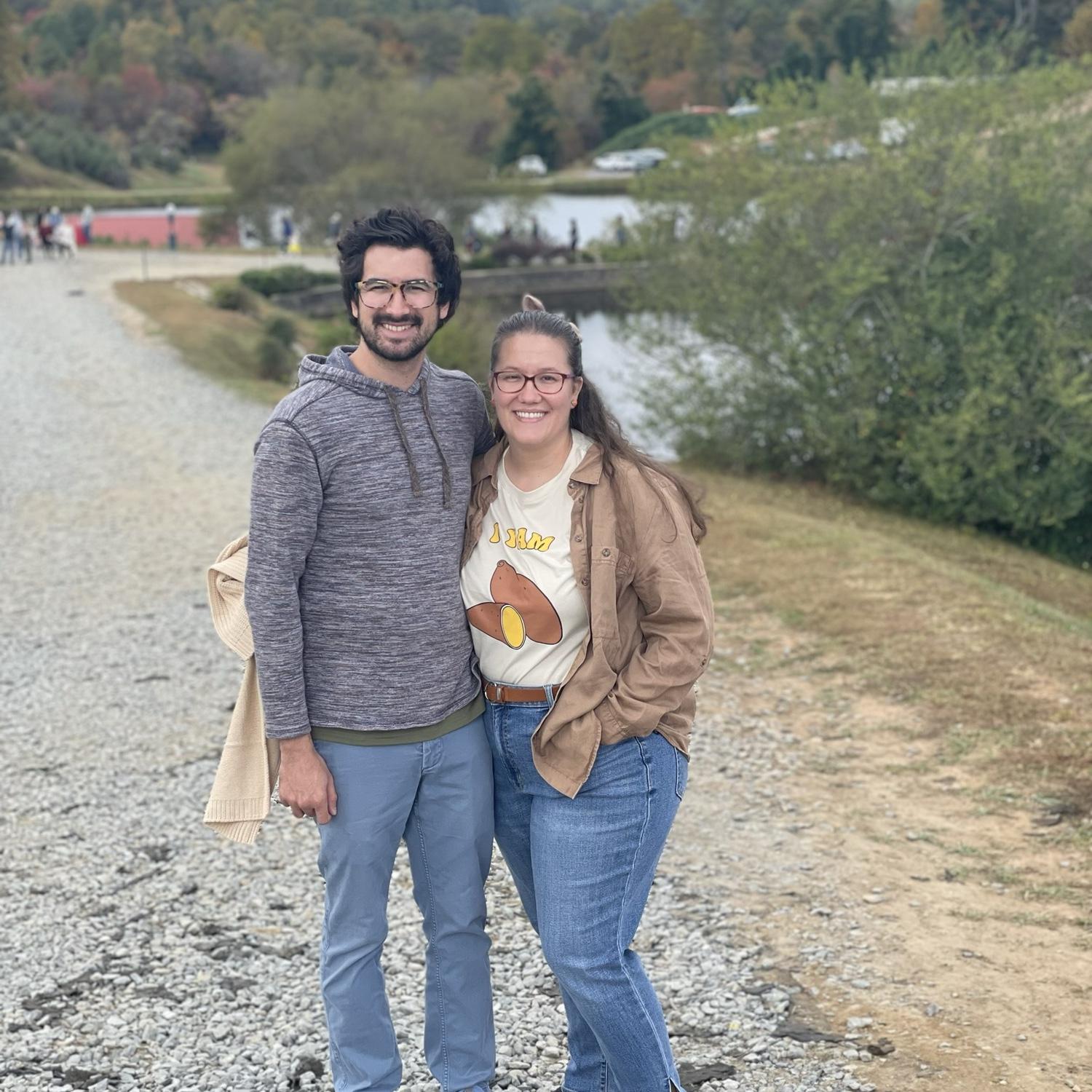 Bucket list item complete! Apple picking and matching shirts! 
10/23