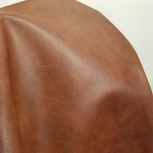 NAT Leathers 24 inch x 54 inch Vegan Faux Leather Fabric by The Yard Synthetic Pleather 0.9 mm Soft Smooth Upholstery 9 sq.ft. (24" x 54" -2/3 of Yard) (Rustic Brown)