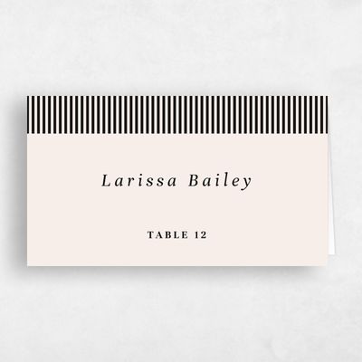 Beige Wedding Place Card - Maldives