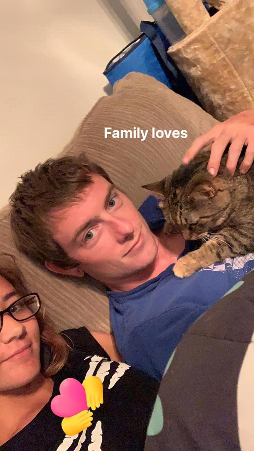 Family love (Ginger the kitty)