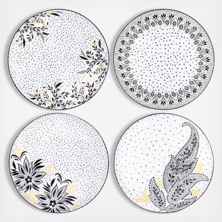 Sara Miller Artisanne Noir Assorted Dinner Plate, Set of 4