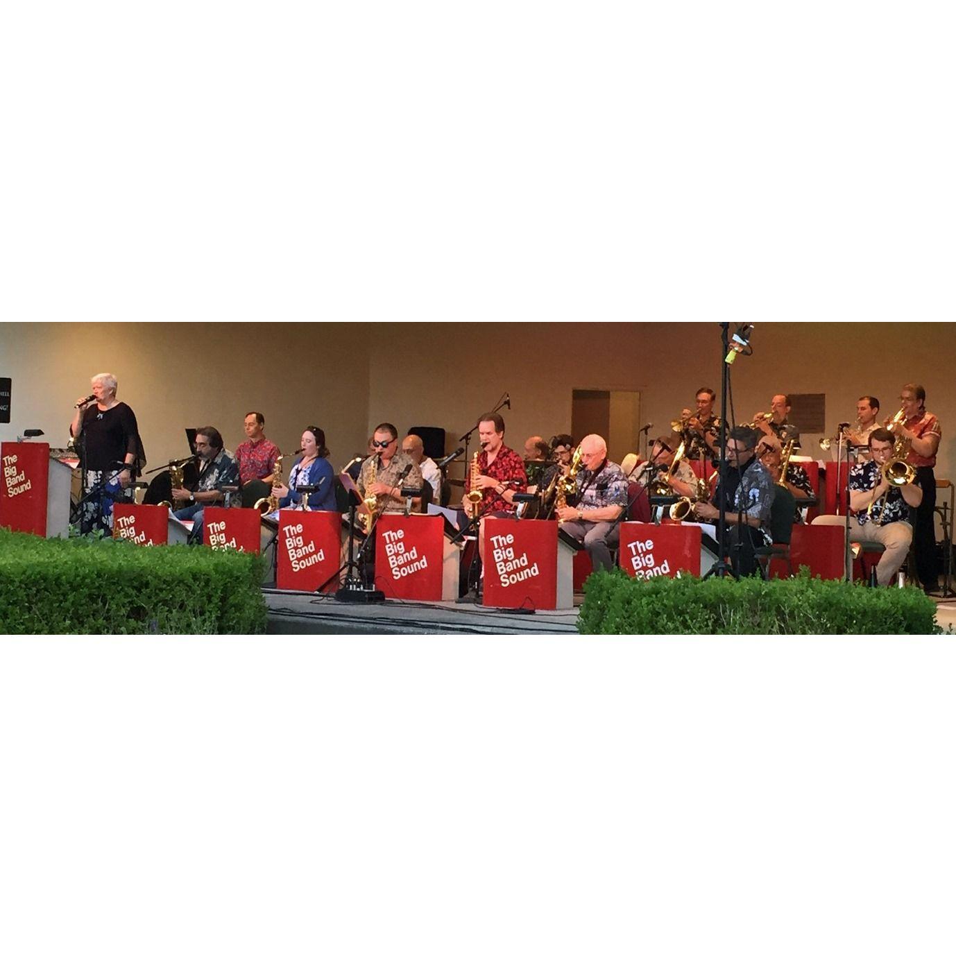 Performing with our jazz band, The Big Band Sound.