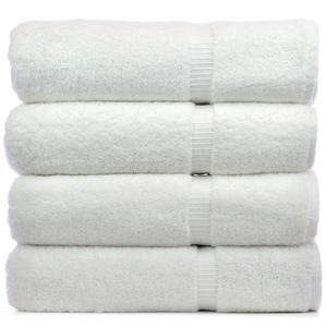 Chakir Turkish Linens Turkish Cotton Luxury Hotel & Spa Bath Towel, Bath Towel - Set of 4, White