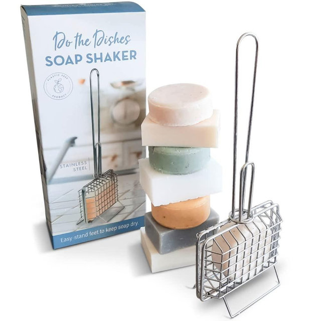 Country Trading Co. Dish Soap Bar Shaker | The Soap Cage for Solid Soap Bars | Stainless Steel Soap Holder