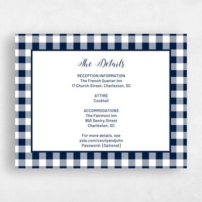 Blue Bordered Wedding Enclosure - August