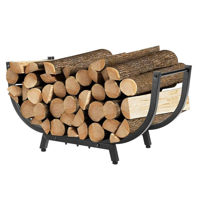 Kendane 30“ Firewood Rack Outdoor and Indoor, Compact Firewood log Storage & Holder, Stable Log Holder with Reinforced Steel Frame, Waterproof Rustproof Wood Pile Storage Rack for Fireplaces/Camping.