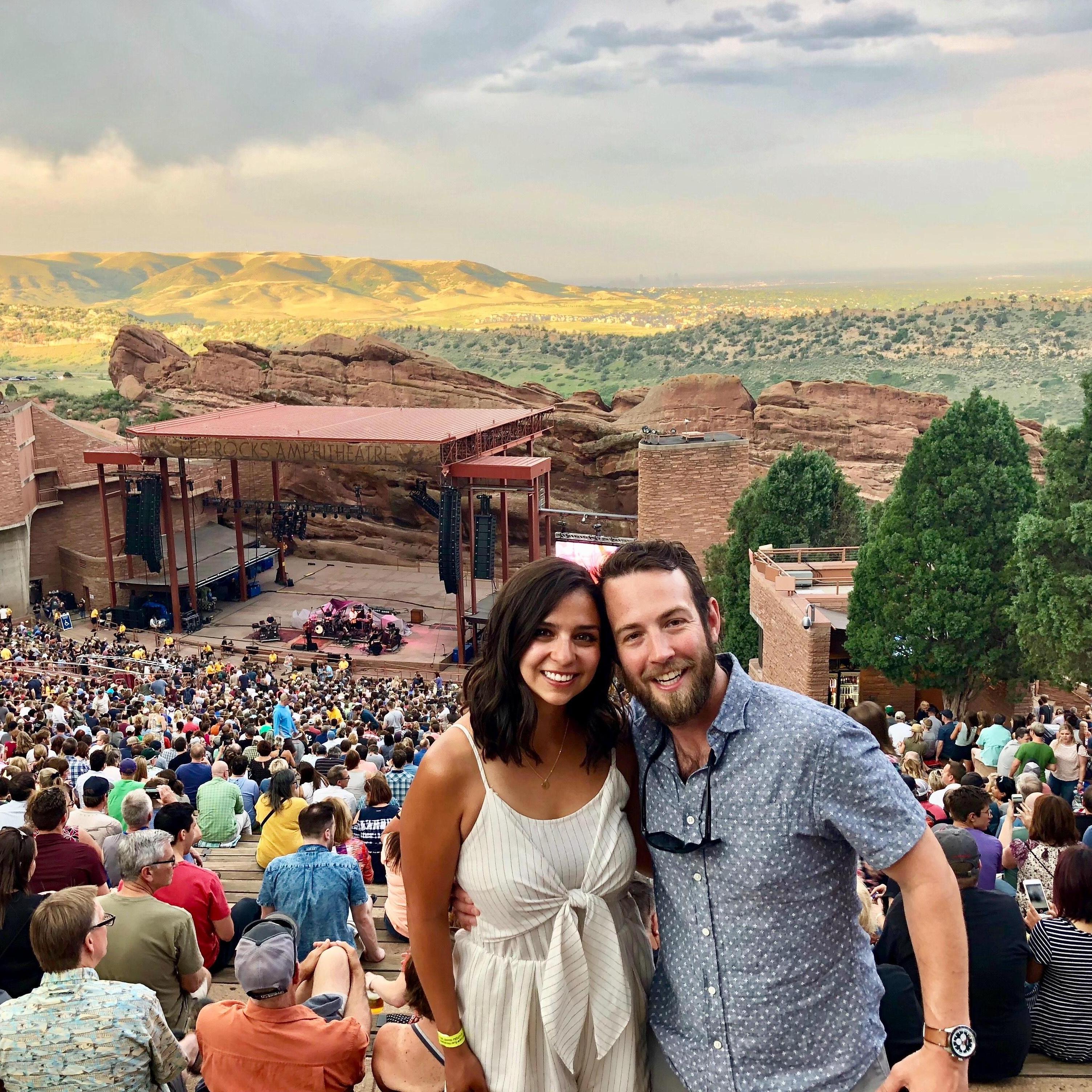 The Avett Brothers concert at Red Rocks.