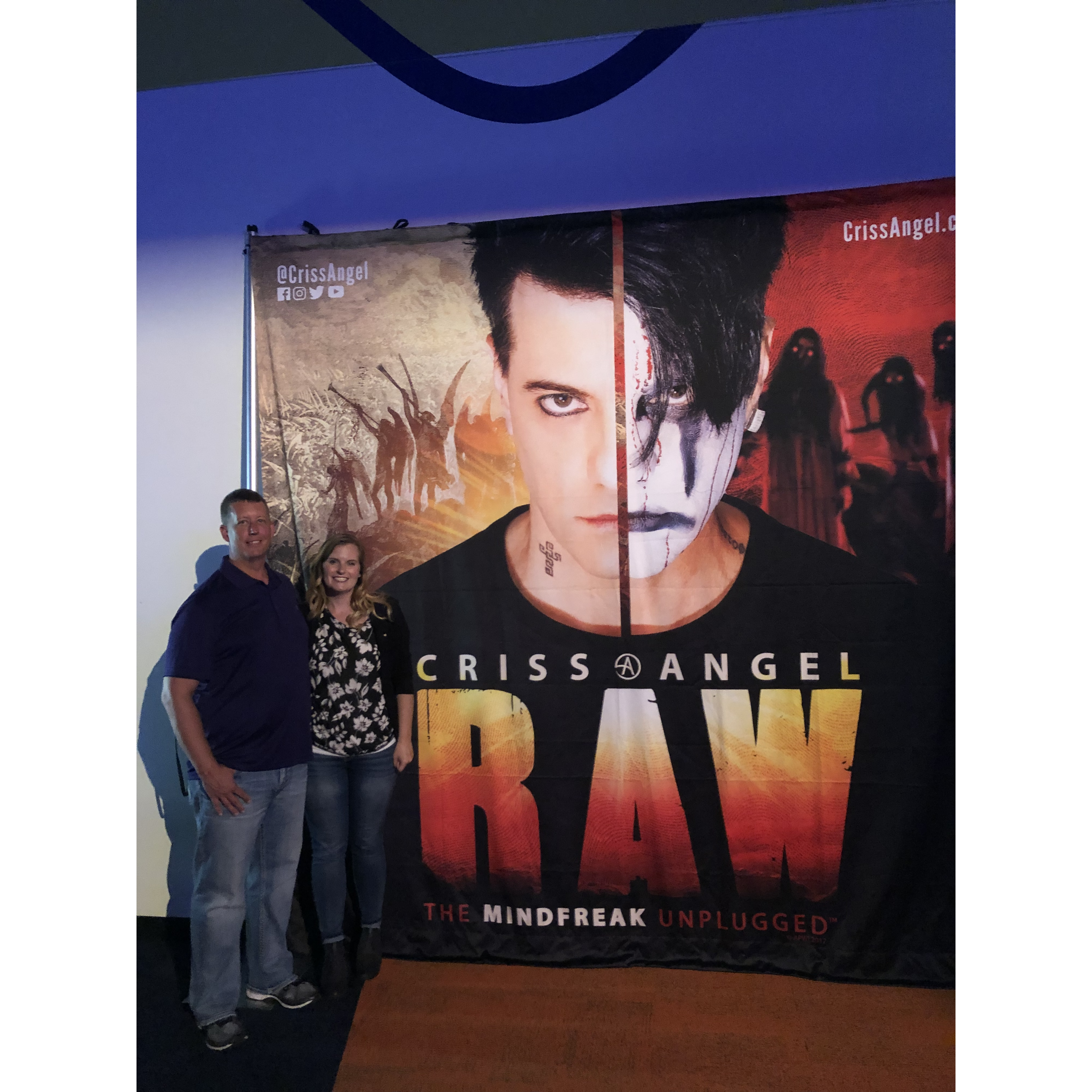 September 2019 · Mike's birthday surprise for Ashley: Tickets to Criss Angel!