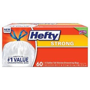 Hefty® Strong Tall Kitchen Drawstring - 13gal 60ct